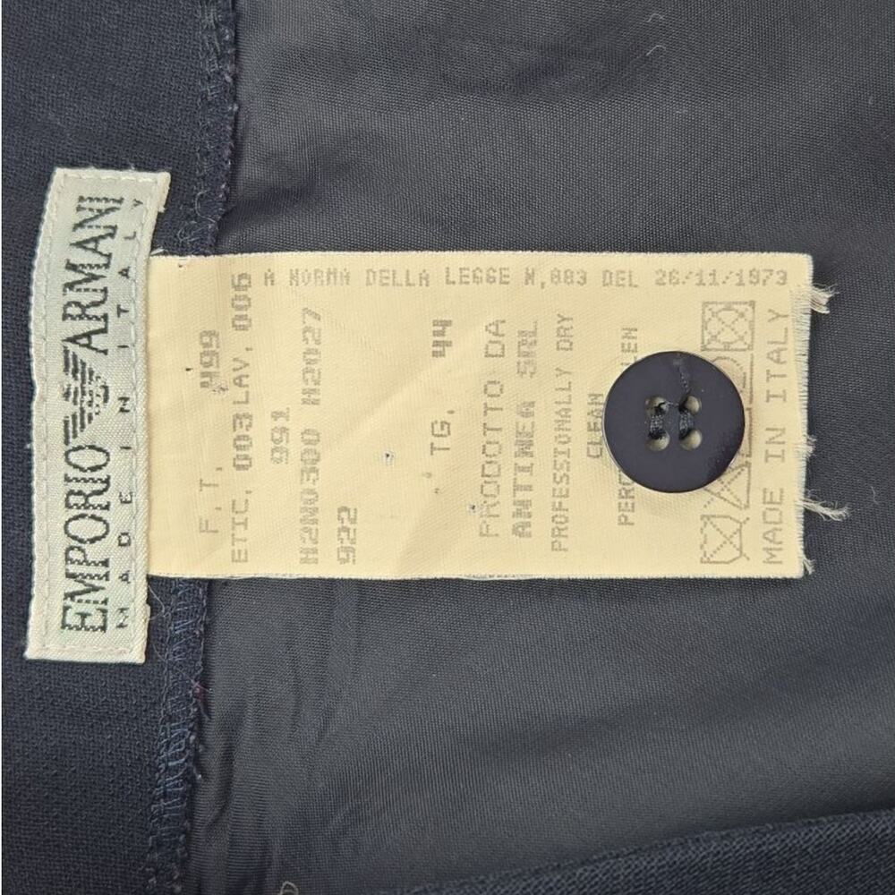 Emporio Armani | Vintage Navy Blue Lightweight Wool Mini Skirt | 28 waist - Picture 4 of 7
